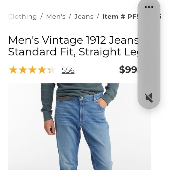 L.L. Bean 1912 Men's Jeans 33×34 - Picture 6 of 6